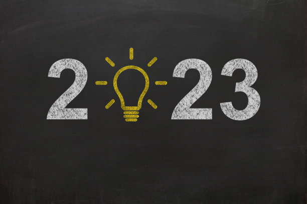 2023年新年理念概念黑板图片下载