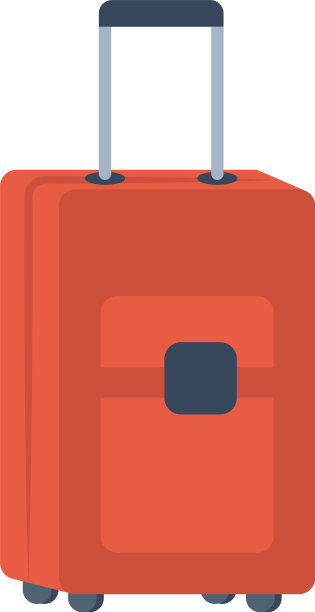 轮式行李箱半平色物体图片下载