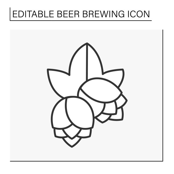 啤酒花线性图标图片下载