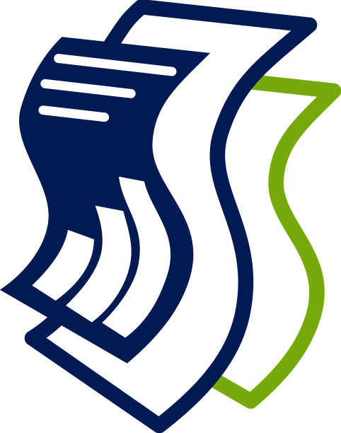 信纸会计业务标志图标。图片下载