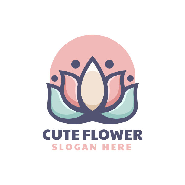 标志花简单的吉祥物风格图片下载