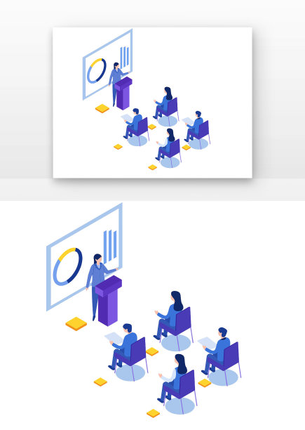 矢量演讲和台下听演讲的人老师讲台演讲讲解图片下载