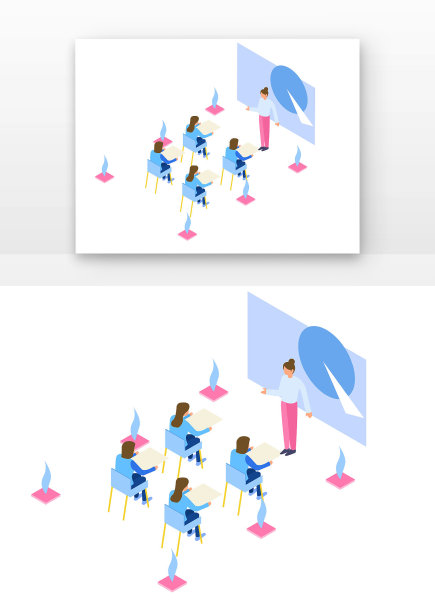 矢量演讲和台下听演讲女士站立演讲室内花盆图片下载