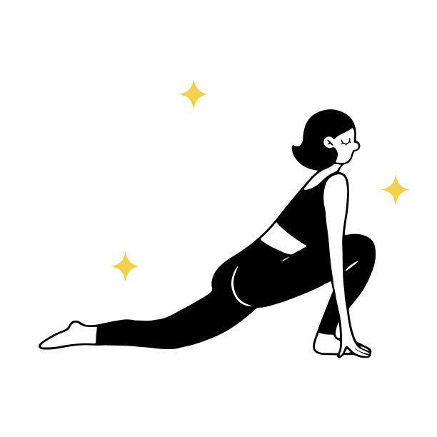 女人正在做臀部伸展姿势图片下载