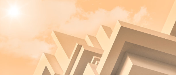 经营理念。创新的想法和未来的建筑背景元宇宙数字和技术设计概念上的黄色。复制空间，保护，梯子，开发，旗帜- 3d渲染图片下载