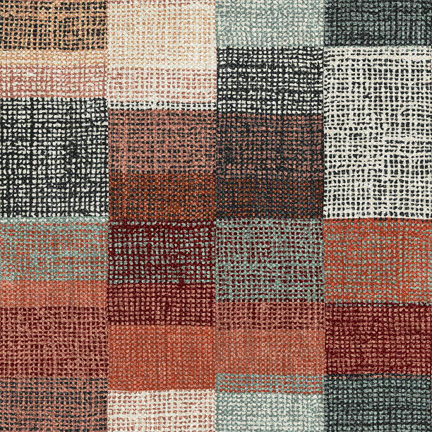 地毯无缝纹理方形图案，织物，垃圾背景，波西米亚风格的图案，3d插图图片下载