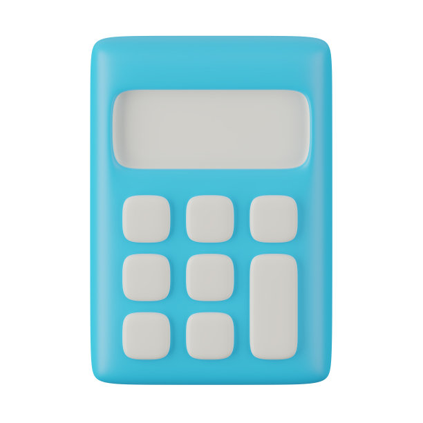 3d渲染的计算器图标孤立在白色背景。图片下载