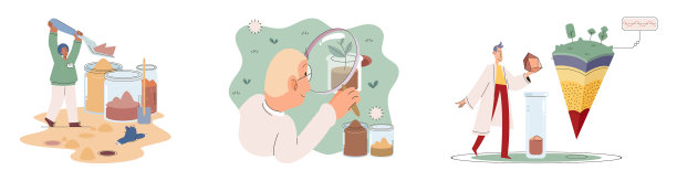 土壤分析和土壤污染或结构图片下载