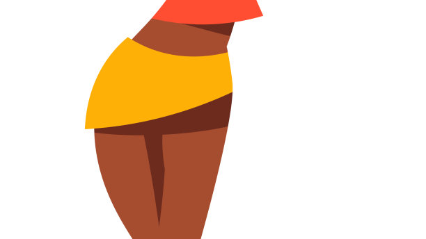 用托盘顶着水果的女人图片下载