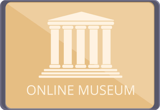 平板电脑在线博物馆图标卡通虚拟图片下载