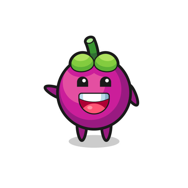 可爱的山竹吉祥物性格快乐图片下载