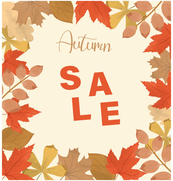 背景是秋天的折扣图片下载