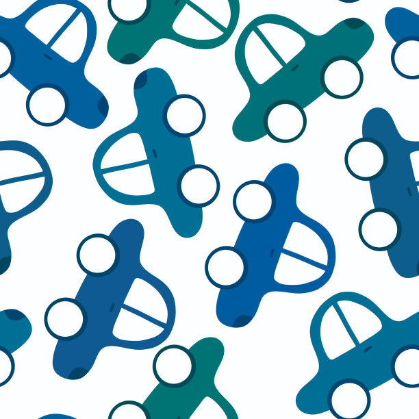 汽车玩具无缝图案的面料和纺织品及包装纺织品图片下载