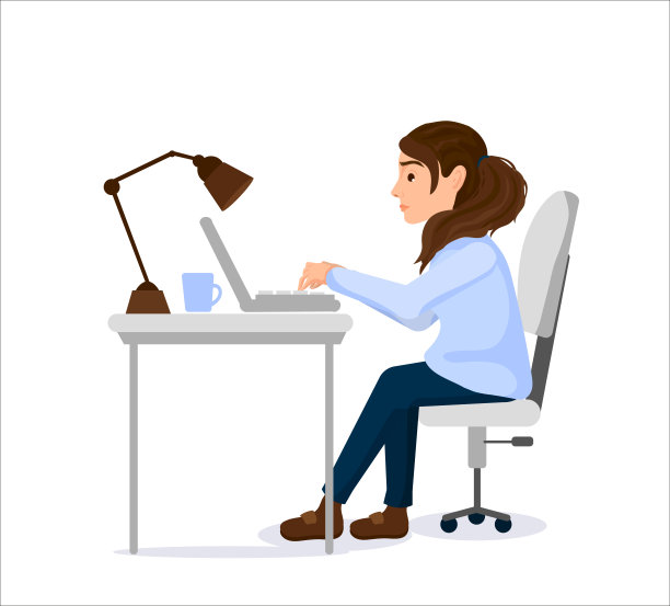 商务女性在办公桌，商务女性办公室工作，内政部。矢量插图的女人占用和忙于她的工作图片下载