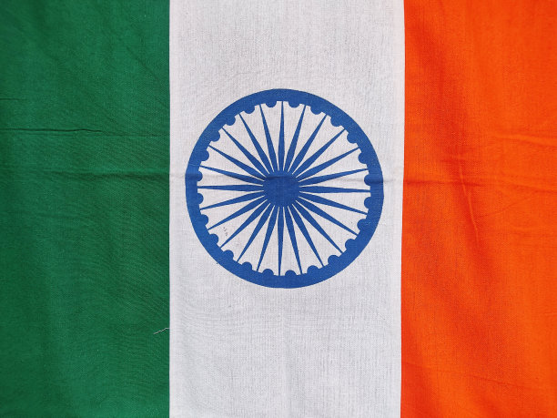 印度独立日庆典用的国旗图片下载