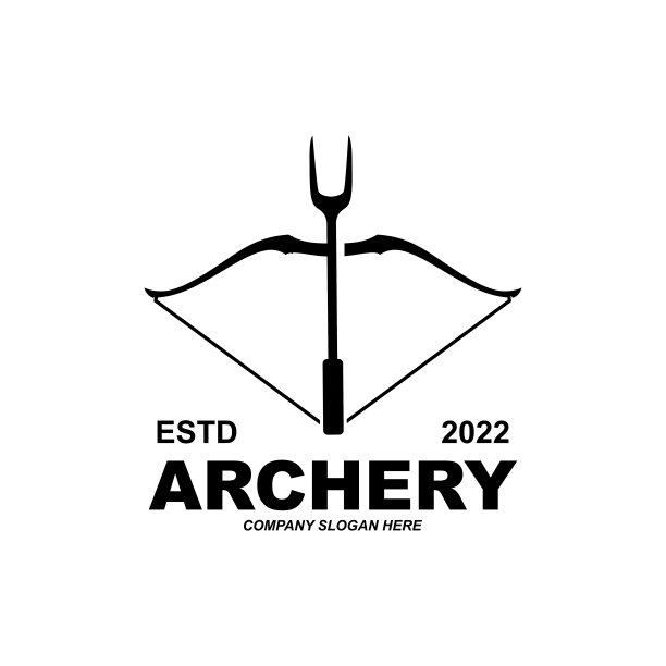 射手战斗机标志设计，箭头方向目标，皇家保护者矢量插图图片下载