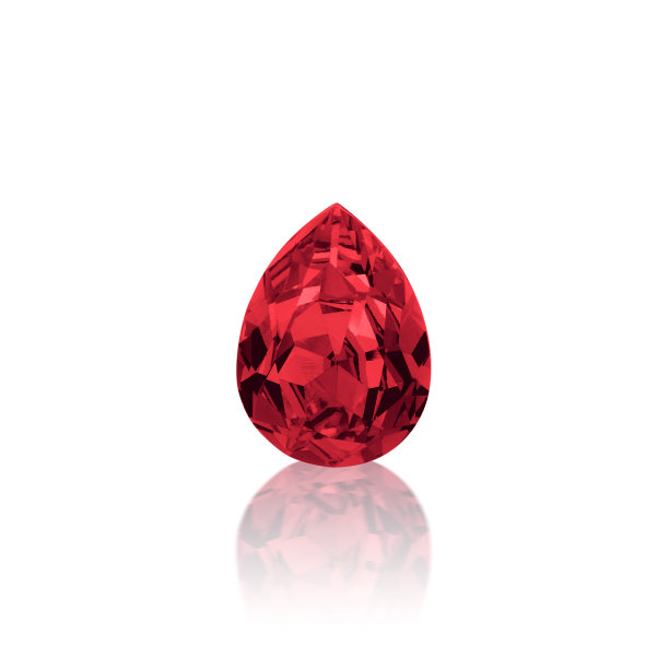 白色背景上耀眼的红色钻石图片下载