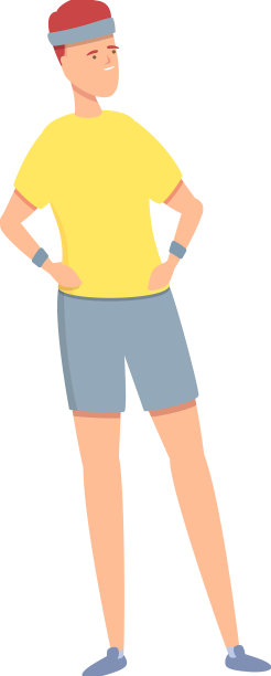 夏季运动健身图标卡通时尚健身房图片下载