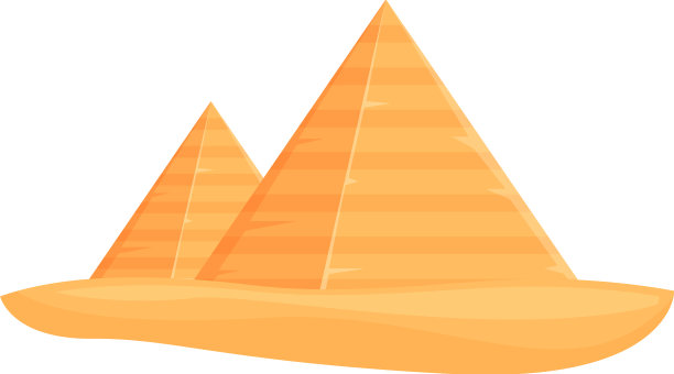 古老的沙金字塔图标卡通古老图片下载