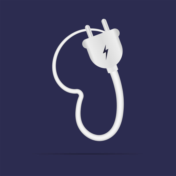 9号标志电源插头。İsolated矢量字体用于电源设计，应用标志，能源标识，充电东西等。图片下载