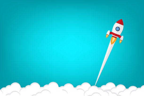 火箭插图及创业复制空间。-火箭图形还代表了勇气、进取、自信、信念、无畏、大胆、图片下载