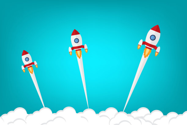 火箭插图及创业复制空间。-火箭图形还代表了勇气、进取、自信、信念、无畏、大胆、图片下载