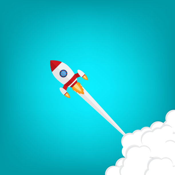 火箭插图及创业复制空间。-火箭图形还代表了勇气、进取、自信、信念、无畏、大胆、图片下载