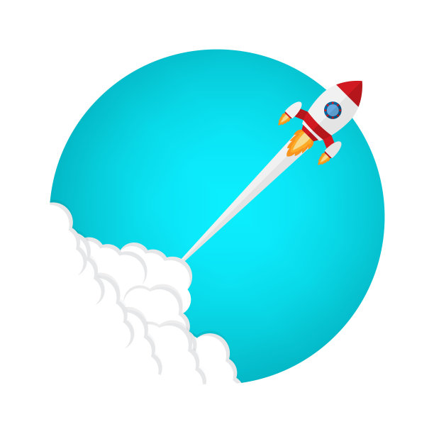 火箭插图及创业复制空间。-火箭图形还代表了勇气、进取、自信、信念、无畏、大胆、图片下载