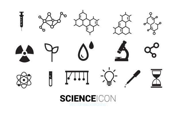 科学知识和实验室的图标。生物学与研究性教育的概念。图片下载