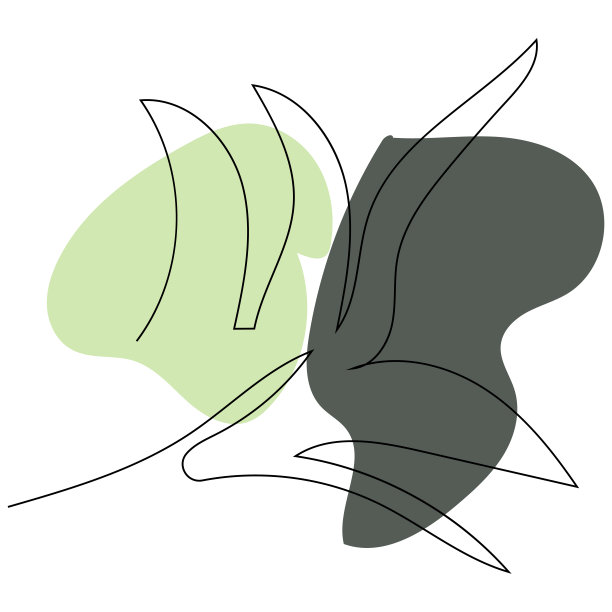 叶子线条标志设计，背景图标艺术品艺术品颜色粉彩图片下载