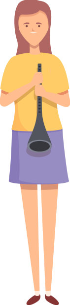 女孩音乐播放图标卡通音乐学校图片下载