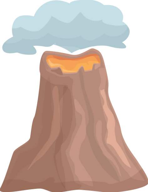 天启火山图标卡通火山图片下载