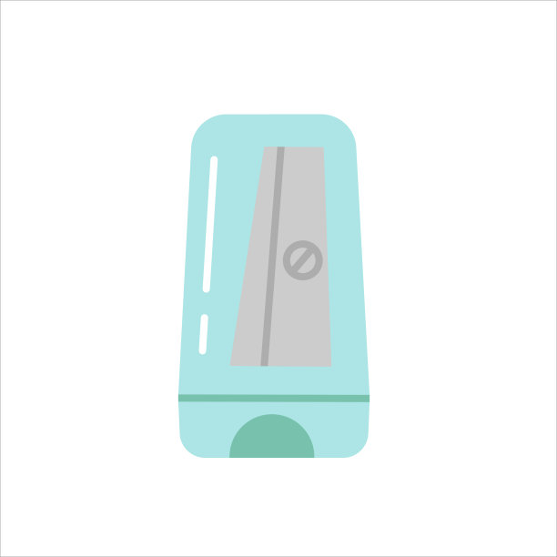 卷笔刀，矢量平面插图在白色背景图片下载