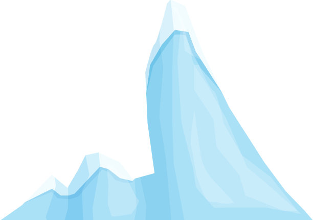 水下冰山图标卡通冰北极图片下载