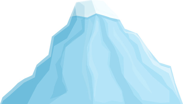 融化的冰山图标卡通北极冰图片下载