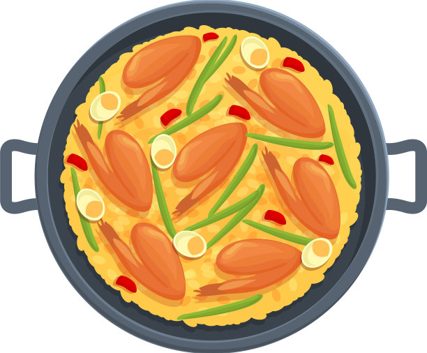 西班牙海鲜饭图标卡通西班牙食物图片下载