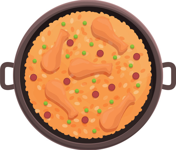 意大利烩饭海鲜饭图标卡通西班牙食物图片下载