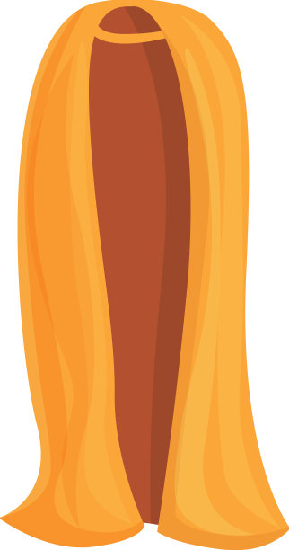 黄色斗篷图标卡通披风英雄图片下载