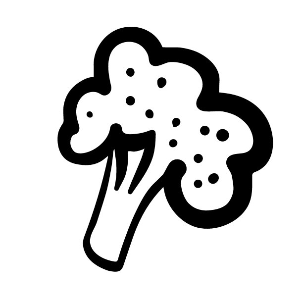 涂鸦大纲花椰菜。手绘新鲜蔬菜图片下载