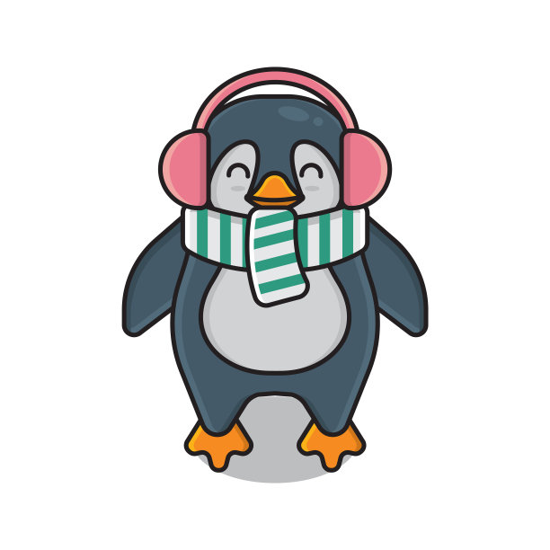 可爱的企鹅向量图片下载