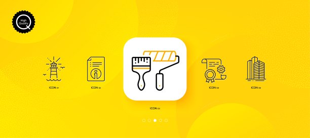 摩天大楼，技术信息和施工文件最小线条图标。对于web应用程序，打印矢量图片下载