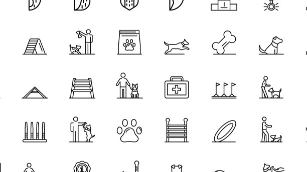 100个动物图标设定轮廓样式图片下载