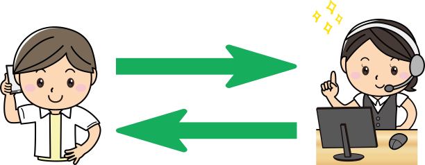 年轻人电话联系话务员/插图材料(矢量插图)图片下载