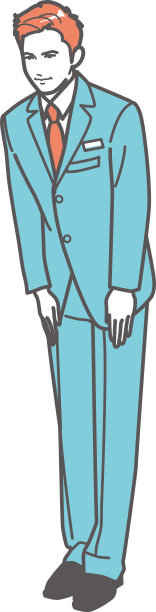 一个银行家鞠躬图片下载