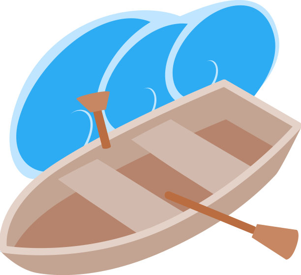 划艇图标等距木制渔船图片下载