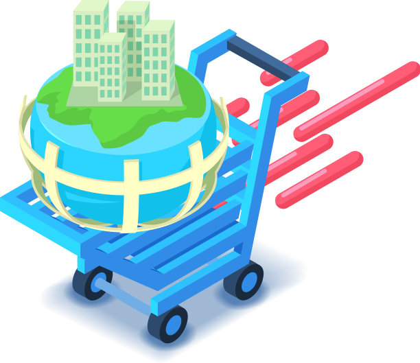 国际快递图标等距城市图片下载