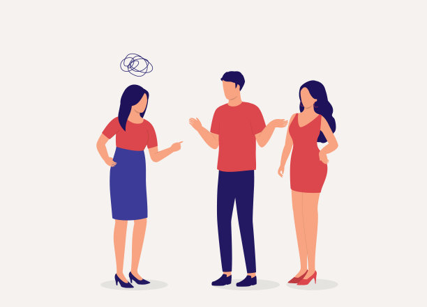 愤怒的妻子发现丈夫与另一个女人有染。图片下载