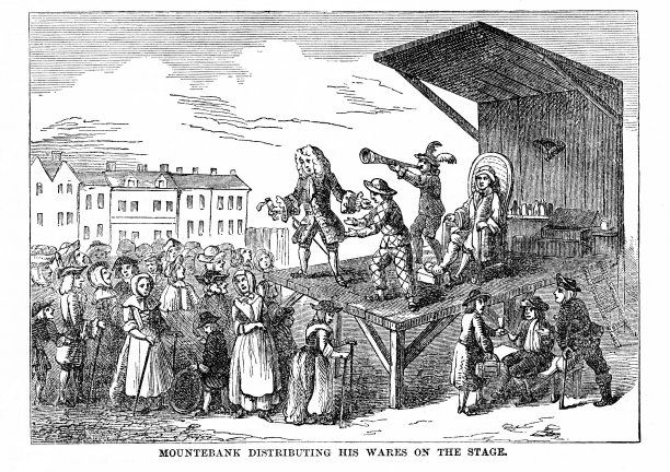 戏剧，演员在舞台上卖商品图片下载