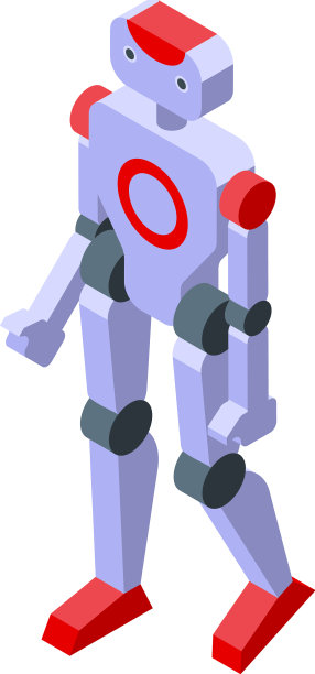 机器人研究图标等距实验室科学图片下载