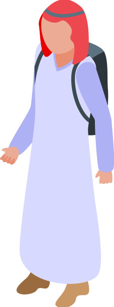 穆斯林儿童学校图标等距阿拉伯图片下载